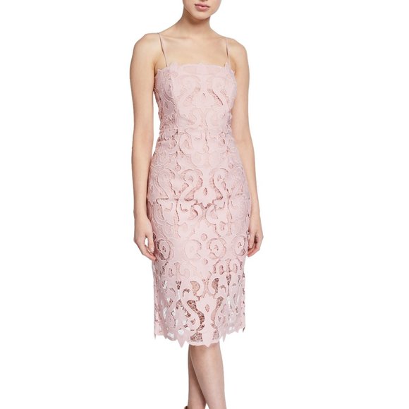 NEW Size 8 (med)  BARDOT Rose Pink Lina Lace Sheath Dress - Picture 3 of 7